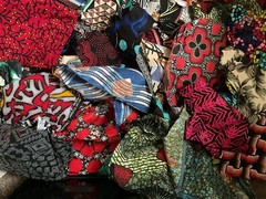 African Fabric Scraps Strips Remnants Quilting Sewing Art Crafts Half Pound