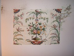 Thibaut, Empire Toile, Arabesque Toile, Remnants, Color White Multi, Var. Sizes