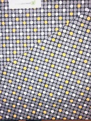 Modern Random Dots Print Poly/Spandex Fabric 4 Way Stretch – 2yds 60″ Grays Gold