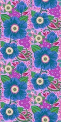1/2 Yard Fabric – Overdressed | Honorable – Cobalt by Anna Maria Textiles
