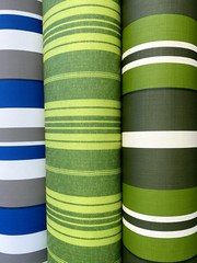 Striped PVC Awning Material by Brella. High Durability and Long Life 180cm wide.