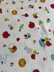 Happy Apples and Pears, Decolle, Japan, cotton canvas, half a meter