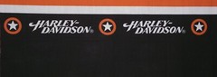 HARLEY DAVIDSON Antique LOGO Motorcycle Fabric Circle Star Border Craft Sewing