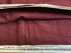 VIP Cranston Print Works Fabric Maroon With Tiny White Polka Dots 86in X 44in