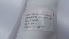 100% POLYESTER VOILE FABRICS : 150CM WIDE : PRICE PER 1/2 METRE : #ST00
