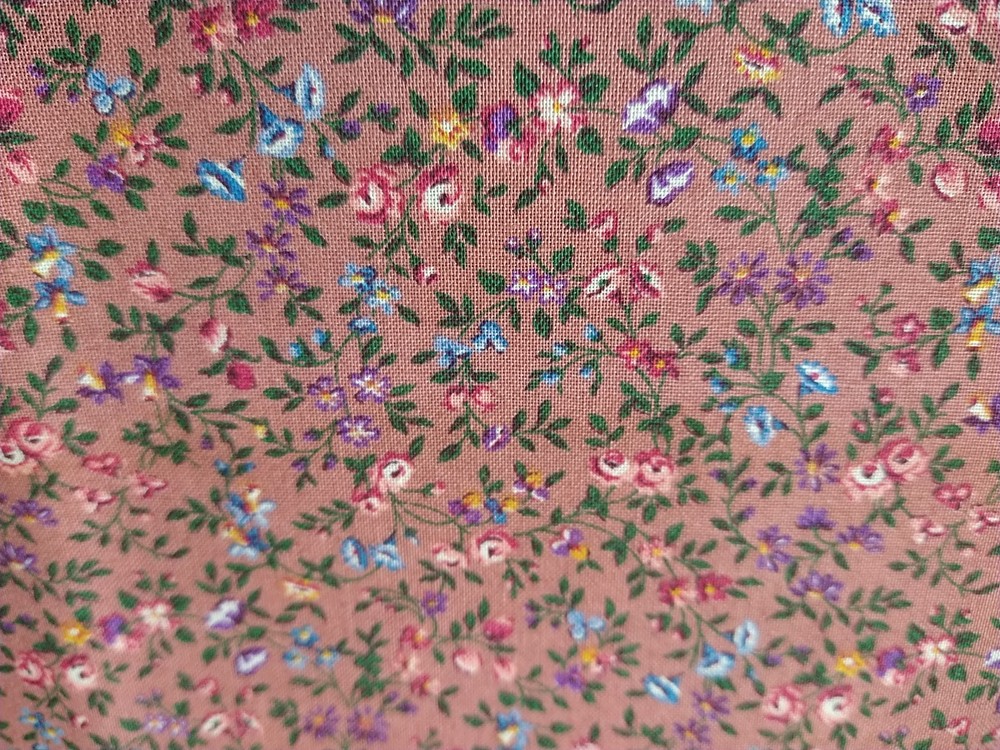 BTFQ Cranston Mauve Pink Roses Floral Cotton Fabric 18×22″
