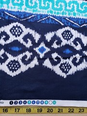Michael Miller Fabric Yasmin Blue Ikat Border 1 Yard x 44″ CX5541