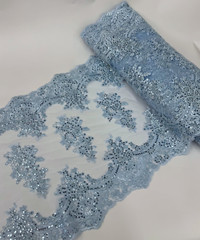 Floral Lace Table Runner Scalloped Edges Party Wedding Decorations Sold by Yard