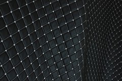 Dot Quilted Vinyl Grain Faux Leather Car Upholstery Fabric | 2″-5cm Stitched