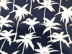 Navy Palm Outdoor Fabric Tree Tropical Deck Cushion Pillow 3 Yard Lot
