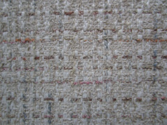 Off White Tan Pink Blue Rust Upholstery Mingled Linen Cot. Blend Fabric 14 Yds