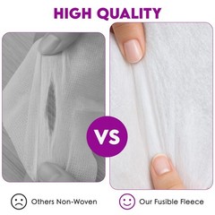 Fusible Fleece Interfacing 12.2″ x 10 Yards – Medium-Light Weight Iron-On for Se