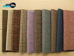 British Tweed 100% Wool Remnants Offcuts Squares Crafts 10 Pieces 9X9