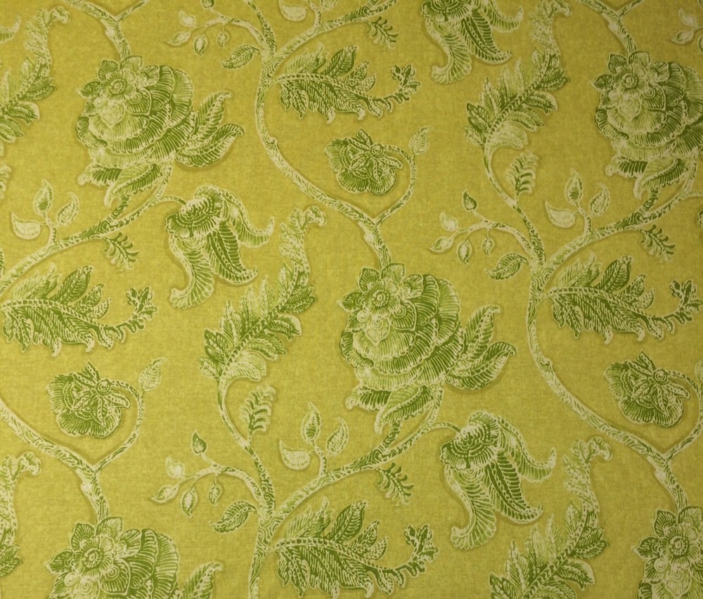 TOMMY BAHAMA LEILANI KEY LIME FLORAL VINE MULTIUSE LINEN FABRIC BY THE YARD 54″W