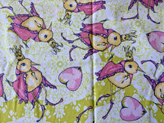 Feather Flock Tina Givens Dancing King Cotton Fabric Westminster Fibers 31×43″