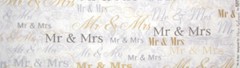 Wedding Mr. & Mrs. Fabric By The Yard Words Mr Mrs by Maria Kalinowski Benartex