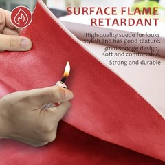 Suede Headliner Fabric with Foam Backing Material – Red 36*60 Inch