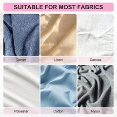 Iron-On Fleece Fabric 300 x 100cm, 50 g/m2 Fleece Line for Iron-on, Ironing Inse
