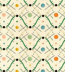 OTTOLINE CURTAIN FABRIC “IMPROVISATION 1 – GREEN” 2 METRES 100% LINEN