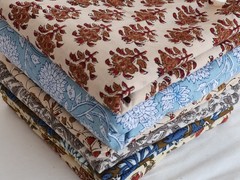 100 Pce Handmade Cotton Fabric by the Yard | Hand Block Print Fabric Scrap