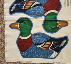 Vintage Cranston Print Works Cut & Sew Panel Mallard Ducks