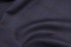Lanificio F. Cerruti 130’s prestige wool suiting fabric classic blue/brown check