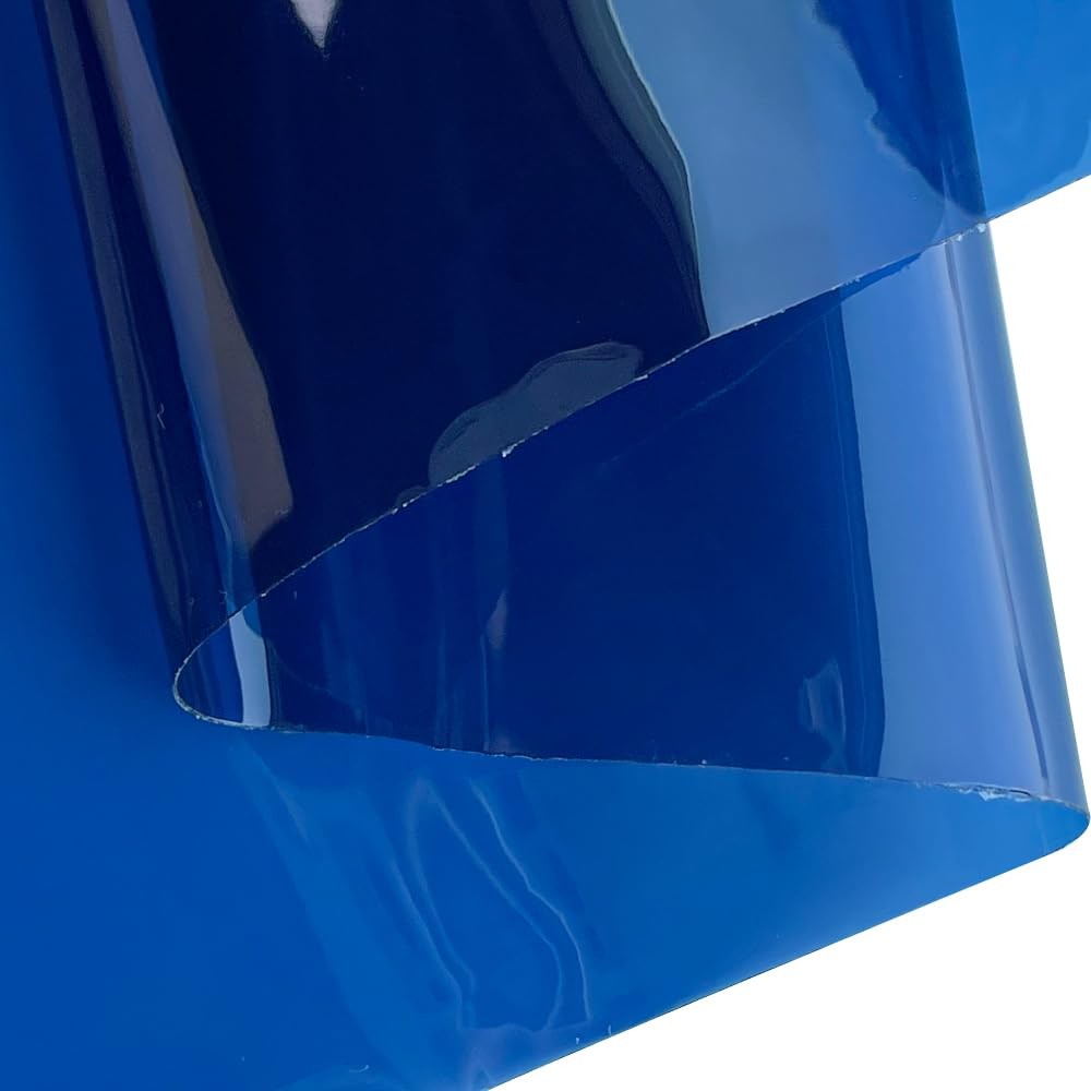 | 12 Gauge Clear Tinted Plastic Vinyl 16″x48″ See Through Vinyl Fabric-Navy Blue
