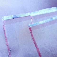 Periwinkle Pink Blue Light Weight Crisp Faux Silk Taffeta Fabric 58″ By The Yard