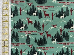RARE Camelot Fabrics Parks & Recreation RON SWANSON I REGRET NOTHING Cotton FQ