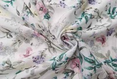 53” Wide By Yard Retro Dress Shirt Material Natural Silk Cotton Fabric Light