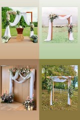 Wedding Arch Draping Fabric Sheer Chiffon Curtain Drape Wedding Party Decor
