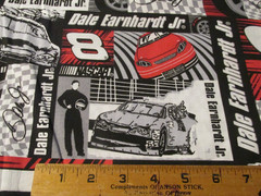2 yard 10″ x44″ Quilt Sewing Fabric 2005 Dale Earnhardt Jr. Nascar Racing Car #8