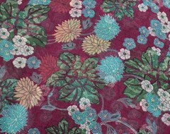 Sushila Vintage Dark Purple Scrap Saree Pure Chiffon Printed Branded Sari Fabric