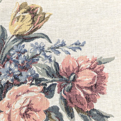 Vintage Jacquard Loomed English Garden Floral Tapestry Cushion Pillow Panels