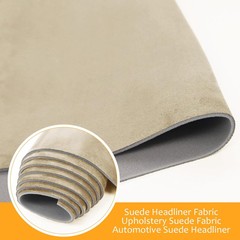 3MM Beige Suede Headliner Fabric 36″x60″ Foam Backed For Car Inner Roof Repair