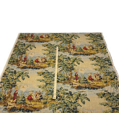 COVINGTON BOSPORUS 128 BILLARD GREEN RENAISSANCE TOILE LINEN FABRIC BY YARD 54″W
