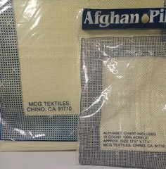 Baby Afghan Cloth Blanket & Pillow 18ct 100% Acrylic 29″ x 45″ Cross Stitch New