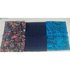 Blue Fabric Quilting, Crafts, Sewing Cotton & Cotton Blend 9″ x 6″ Lot of 31