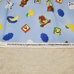 Timeless Treasures Baby Blue Bear Jenny Foltz Toni Kay Cotton Fabric 1.5 yards