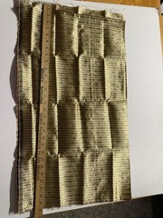 JACQUARD BROCADE FABRIC-saree blouse piece-BEIGE Golden 32″X29″ banarsi ORANGE