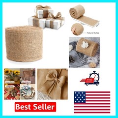 Versatile 4 Inch Burlap Ribbon Roll – 10 Yards of Natural Jute for All Occasions