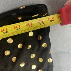 Black Gold Polka Dot Fabric Sheer Lightweight Metallic Dots 33″ Wide Craft Decor