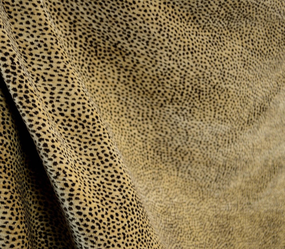 Siamese Nugget/Coffee Reversible Chenille Animal Print Upholstery Fabric