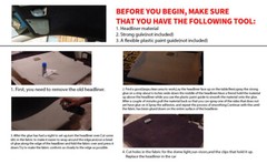 Suede Headliner Fabric 1/8″ Thick Foam Upholstery Roof Liner Replacement 60″ (W)