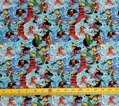 NARUTO UZUMAKI BLUE SPLASH ANIME 1 YARD FABRIC ( 36″ X 58″ ) BRAND NEW