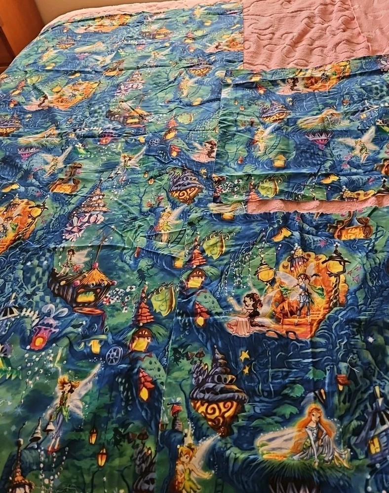 Lot Of 3 Pieces Of HTF Disney For Springs Global Fairies Cotton Fabric READ