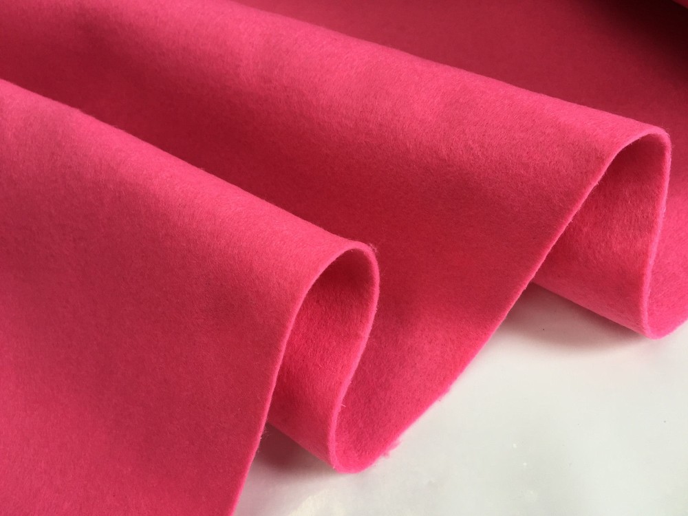 FELT FABRIC Material Craft Plain Colours Polyester – 102cm Wide – PINK