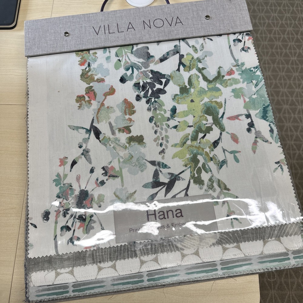Fabric Samples 36 Page Book Villa Nova Hana 14×16” Pieces