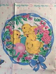 Fabric RARE Panel “CottonTails” Easter Spring Fabric Traditions 17.5″ L x 44” W
