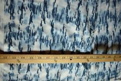 MULTI BLUE COLORS ON OFF WHITE 4 WAY STRETCH POLY SPANDEX FABRIC 2 1/2 YARDS